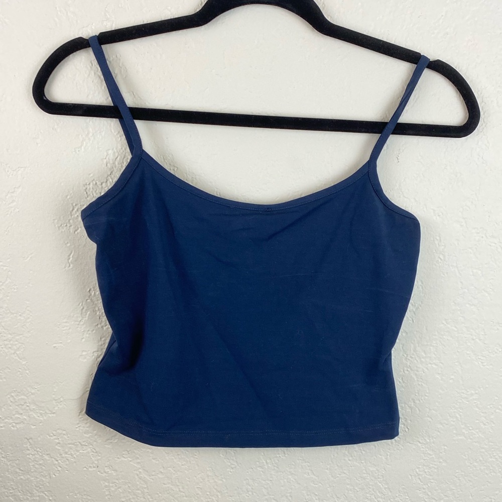 NWT Kookai Navy Blue crop top tank top size 1